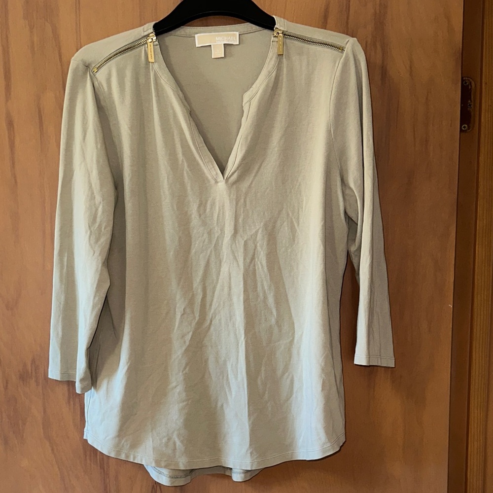 Michael Kors Mint Green V-Neck Tunic